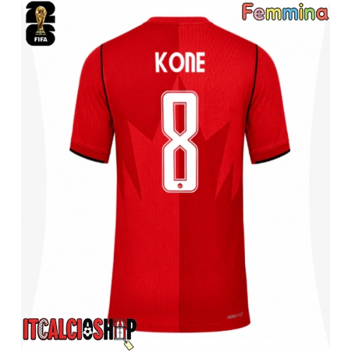 Canada Ismael Kone #8 Prima Maglia Femmina Mondiali 2026 Manica Corta